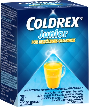 Coldrex Junior forró italpor citrom ízű 10x