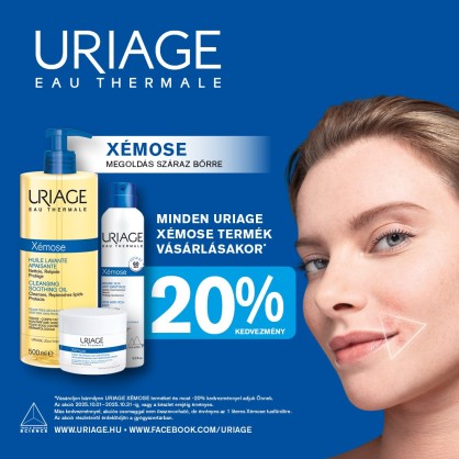 URIAGE XEMOSE AKCIÓ! 20% KEDVEZMÉNY. MEGOLDÁS A SZÁRAZ BŐRRE.