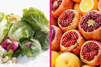 Téli zöldségek és gyümölcsök