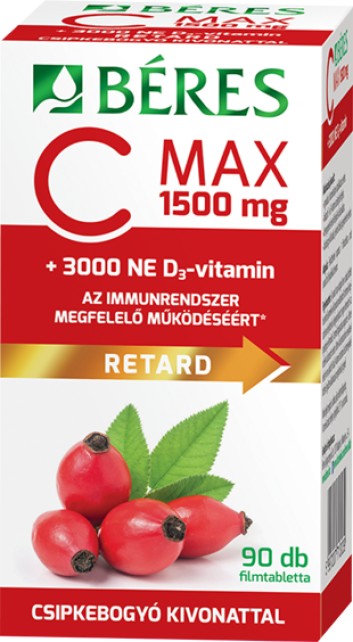 Béres C MAX 1500 mg RETARD + 3000 NE D3-vitamin