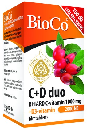 BioCo C+ D duo RETARD C-vitamin 1000mg+ D3-vitamin 2000NE