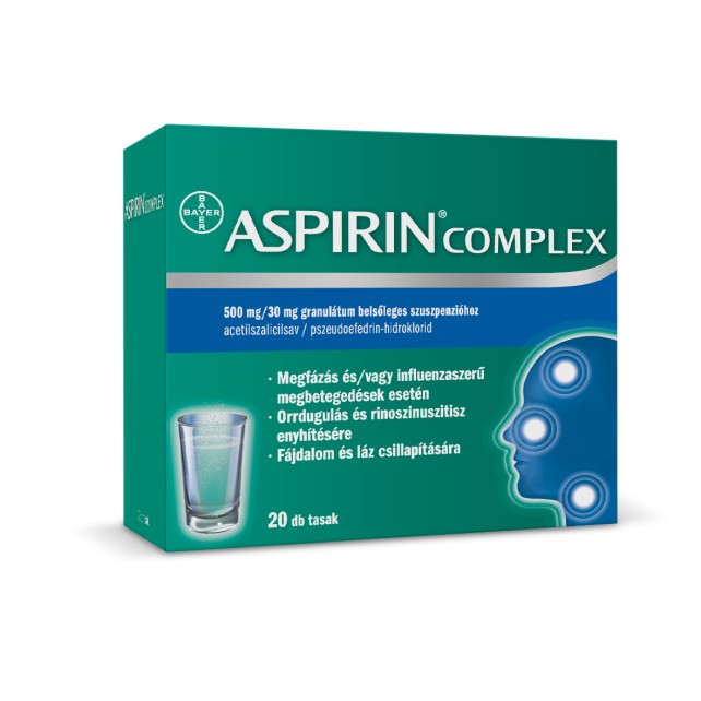 Aspirin® Complex 500 mg/30 mg granulátum belsőleges szuszpenzióhoz