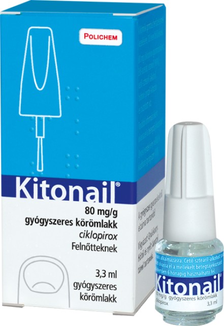 KITONAIL 80MG/G GYÓGYSZ KÖRÖMLAKK 3,3ML