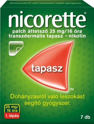 Nicorette® patch áttetsző 25 mg/16 óra