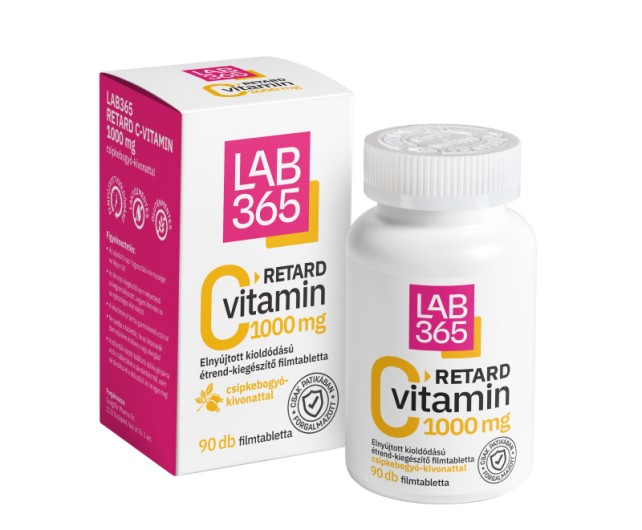 LAB365 RETARD C-VITAMIN 1000 MG CSIPKEBOGYÓ KIVONATTAL
