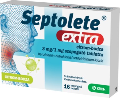 Septolete Extra citrom-bodza 3 mg/1 mg sz.tbl 16x