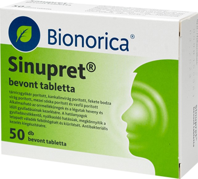 Sinupret bevont tabletta, 50 db