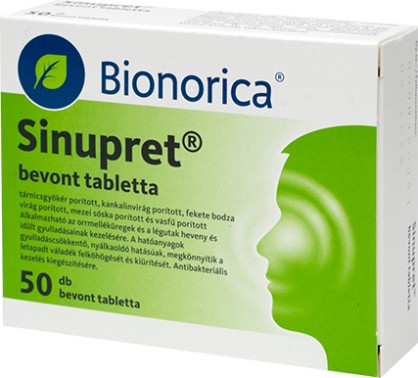 Sinupret bevont tabletta, 50 db